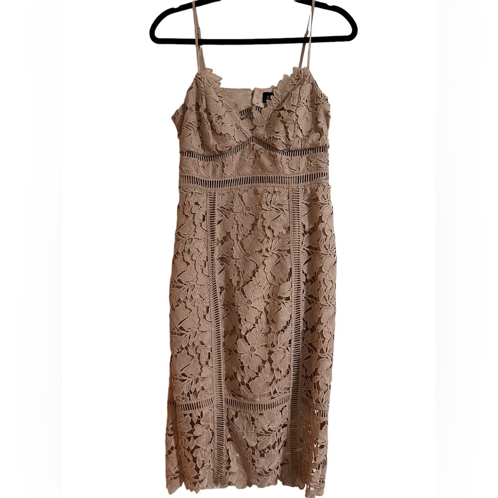 Bardot - Lace Cream Midi Dress - 6